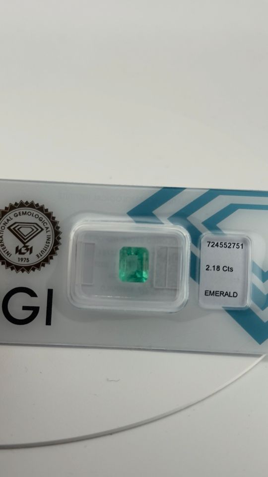 Natürlicher Smaragd 2.18ct – Kolumbien – IGI-Zertifikat