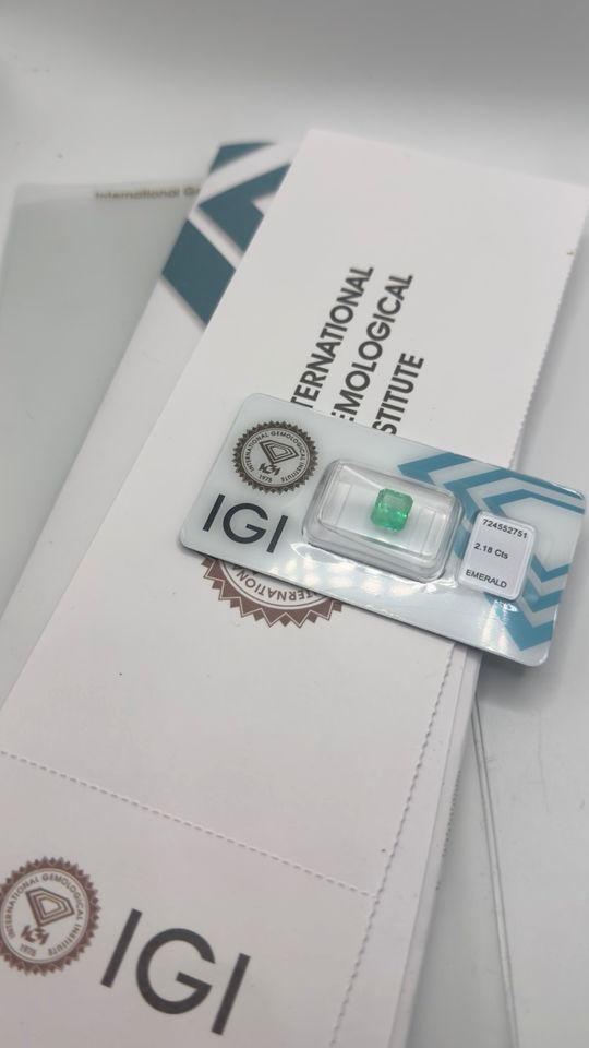 Natürlicher Smaragd 2.18ct – Kolumbien – IGI-Zertifikat